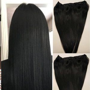 20″ Machine Weft Hair Weave, Sew In,100 grams,100% Human Hair Extensions # 1